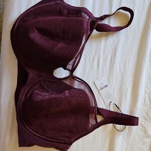 Elegant Burgundy Lace Bra